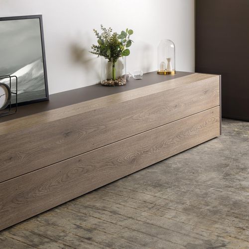 Panel decorativo para interiores - K2773 OC Oak Cremona Tartufo - Kaindl - doméstico / de alta resistencia / melaminado