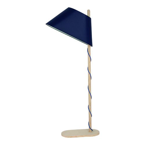 Lámpara de pie - DARLING - FLAM ET LUCE LUMINAIRES - de tejido / de madera / contemporánea