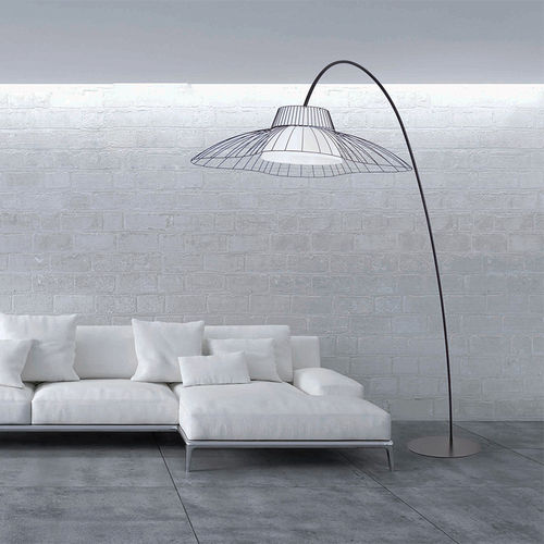 Lámpara de pie - CURVY - FLAM ET LUCE LUMINAIRES - de metal / contemporánea / con cable