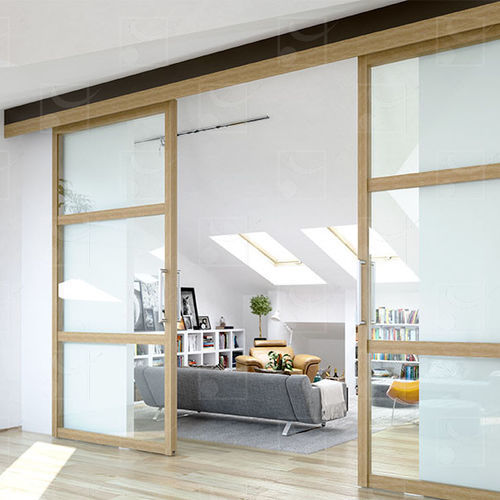 Sistema corredero de aluminio - STARAL  - MANTION SAS - para puerta de cristal / con guía oculta / de pared