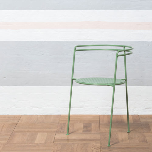Silla de comedor contemporánea - POINT - OK DESIGN - de metal / de