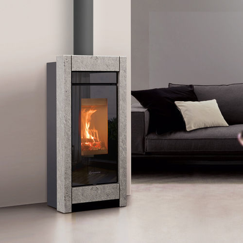 Estufa de leña - Essenza stone - THERMOROSSI - 5 kW...10 kW / 10 kW...20 kW / de suelo