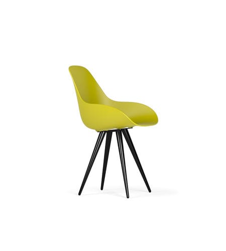 Silla contemporánea - ANGEL CONTRACT DIMPLE CLOSED - Kubikoff - de interior / de polipropileno / con base metálica