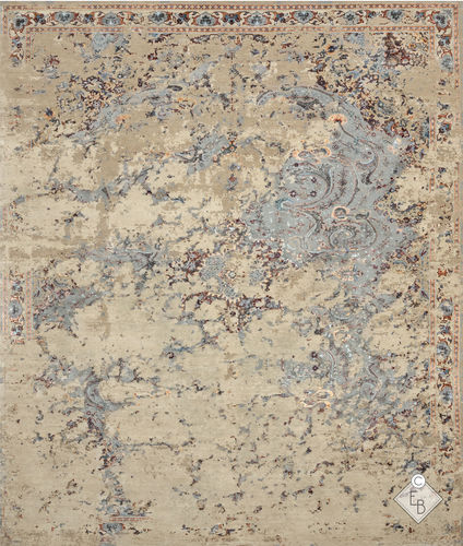 Alfombra tradicional - EHSAN - Edition Bougainville - con motivos decorativos / de lana / de seda