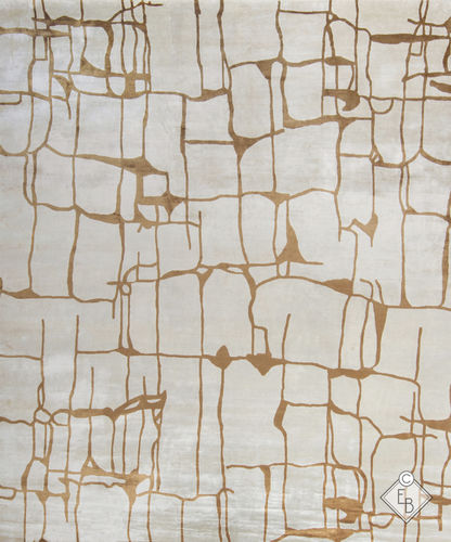Alfombra contemporánea - COLOMBO ALEZAN - Edition Bougainville - con motivos decorativos / de cáñamo / de PET