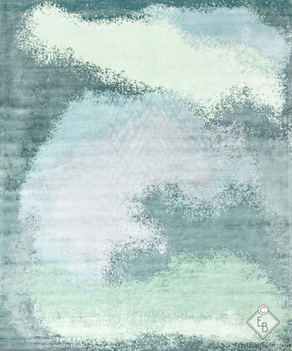 Alfombra de seda vegetal - CIRRUS BALTIC - Edition Bougainville - contemporánea / con motivos decorativos / de PET