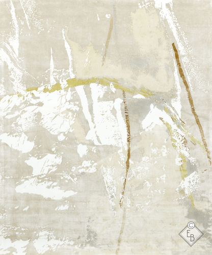 Alfombra de lana - KAIGA OCHRE - Edition Bougainville - contemporánea / con motivos decorativos / de PET