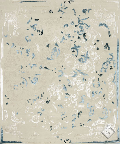 Alfombra contemporánea - AMBOISE VERT-DE-GRIS - Edition Bougainville - con motivos decorativos / de PET / de lana