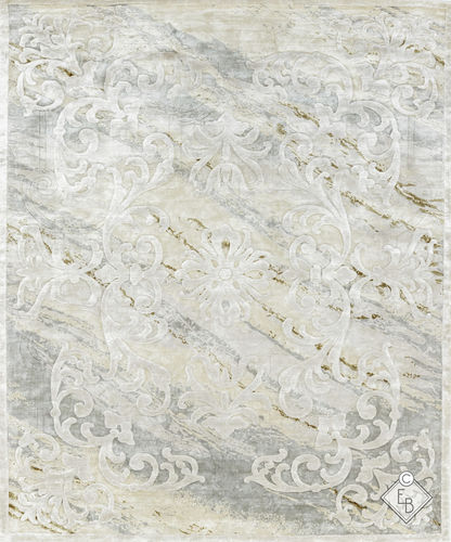 Alfombra de seda - BOYCEAU MARBLE BRASS - Edition Bougainville - tradicional / con motivos decorativos / de PET