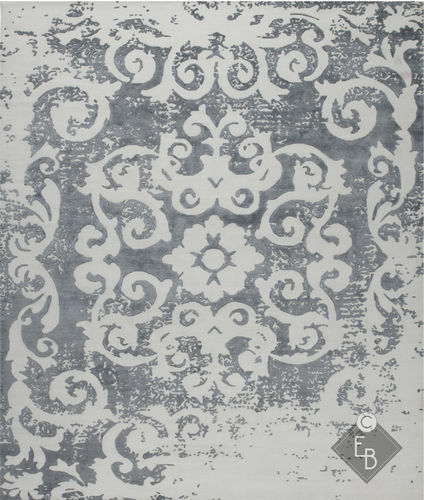 Alfombra tradicional - MAZARIN SFUMATO LAKE - Edition Bougainville - con motivos decorativos / de cáñamo / de PET