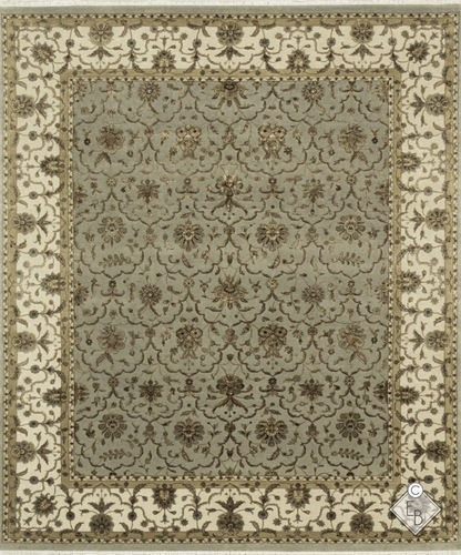 Alfombra tradicional - MARYAM BLUE IVORY - Edition Bougainville - de flores / de lana / de seda