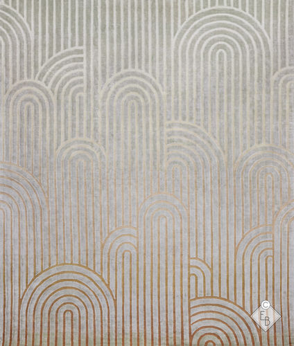 Alfombra contemporánea - BLUYSEN CAJUN - Edition Bougainville - de rayas / con motivos geométricos / de PET