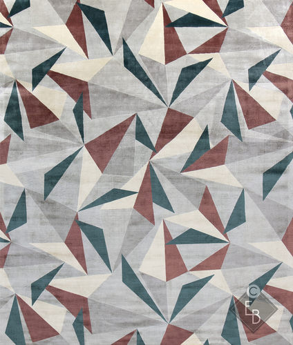 Alfombra contemporánea - CHICAGO MADURA - Edition Bougainville - con motivos geométricos / de PET / de lana