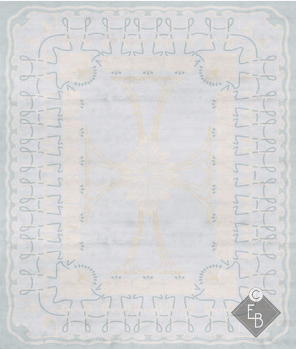 Alfombra contemporánea - FITZGERALD GRES - Edition Bougainville - con motivos decorativos / de PET / de lana