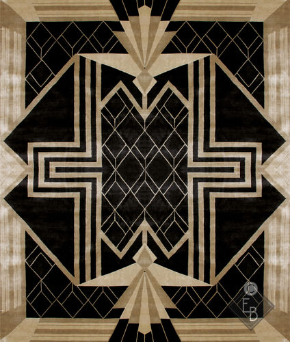 Alfombra contemporánea - GATSBY COAL - Edition Bougainville - con motivos geométricos / de PET / de lana