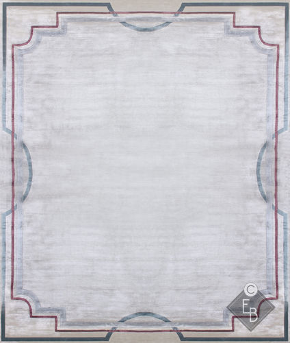 Alfombra contemporánea - SAXO GRENAT - Edition Bougainville - con motivos decorativos / de PET / de lana