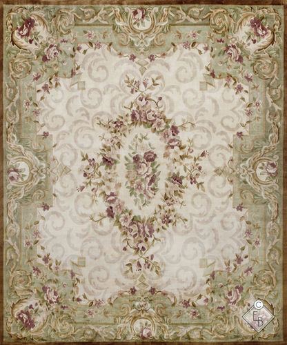 Alfombra tradicional - BAGATELLE STANDARD - Edition Bougainville - de flores / de PET / de lana