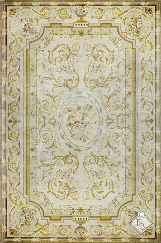 Alfombra tradicional - GONZAC STANDARD - Edition Bougainville - de flores / de PET / de lana