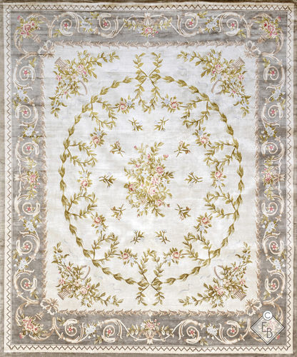 Alfombra tradicional - ISABEAU STANDARD - Edition Bougainville - de flores / de PET / de lana