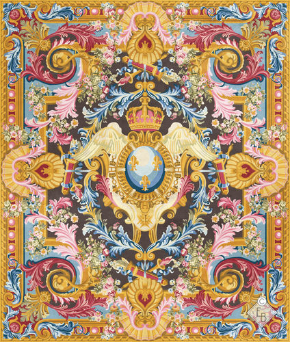 Alfombra tradicional - LYSANDRE STANDARD - Edition Bougainville - de flores / de PET / de lana