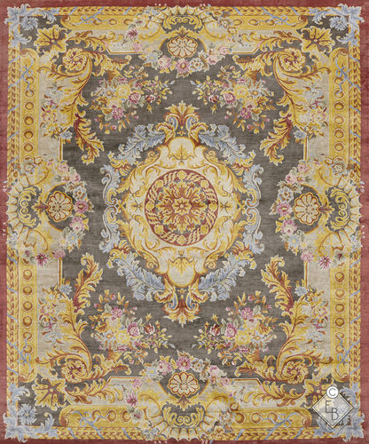 Alfombra tradicional - MARGAUX STANDARD - Edition Bougainville - de flores / de PET / de lana