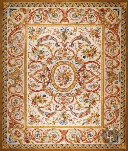 Alfombra tradicional - VOUGEOT STANDARD - Edition Bougainville - de flores / de PET / de lana