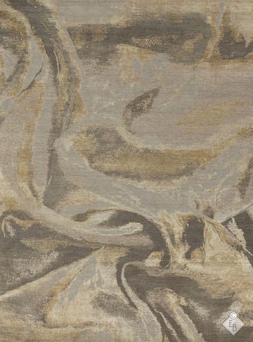 Alfombra contemporánea - SATIN OPALINE - Edition Bougainville - con motivos decorativos / de PET / de lana