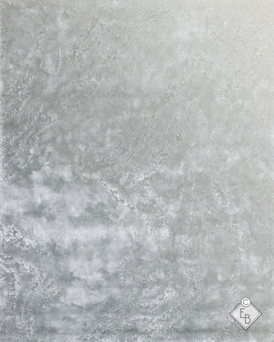 Alfombra contemporánea - RUPESTRIS CELADON - Edition Bougainville - con motivos decorativos / de seda vegetal / rectangular