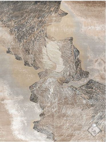 Alfombra contemporánea - TUUL - Edition Bougainville - con motivos decorativos / de PET / de lana