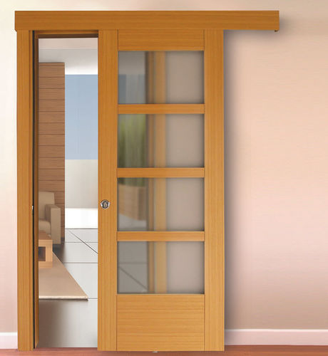 Puerta de interior - ARTELLA - de madera / corredera / semividriada