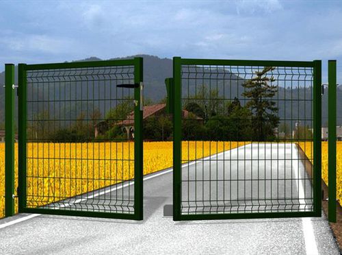 Portón abatible - Lario - Ferro Bulloni - de acero galvanizado / de rejilla soldada / para uso residencial