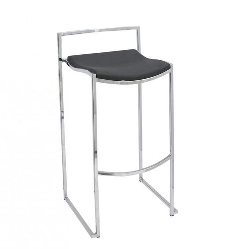 Taburete de bar contemporáneo - STILETTO - METAFOX - con base de acero inoxidable / apilable / para el sector profesional