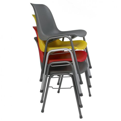 Silla contemporánea - KAMELEON PP - METAFOX - de interior / de polipropileno / con base de acero