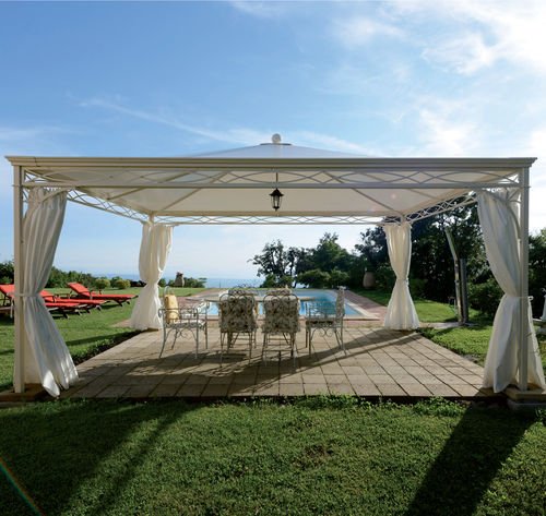 Cenador de hierro forjado - PRESTIGE - UNOSIDER - de techo de lona