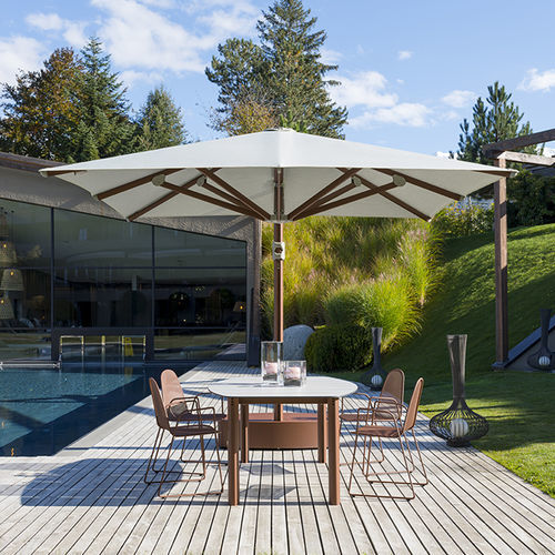 Sombrilla cuadrada - PAN - Crema Outdoor S.r.l. - triangular / lateral / de tejido