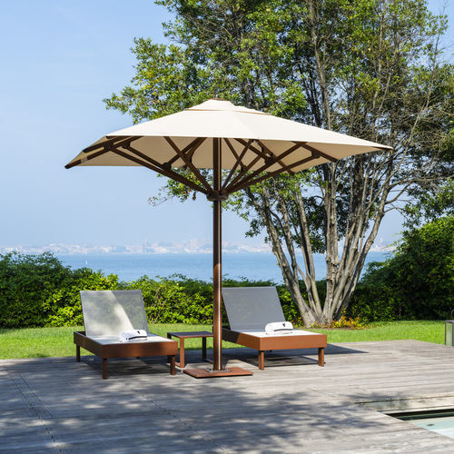 Sombrilla cuadrada - Ganimede Evo - Crema Outdoor S.r.l. - redonda / rectangular / central