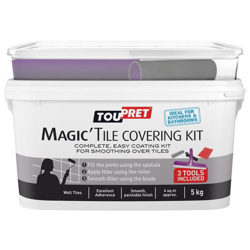 Enlucido para lustrado - MAGIC'TILE - TOUPRET - de impermeabilización / de taponamiento / de baño