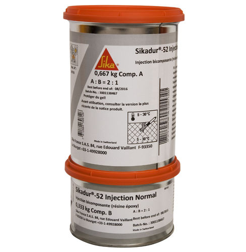 Inyección de resina de estanqueidad - Sikadur®-52 - Sika France SAS - pour fissures dans les murs / de grietas