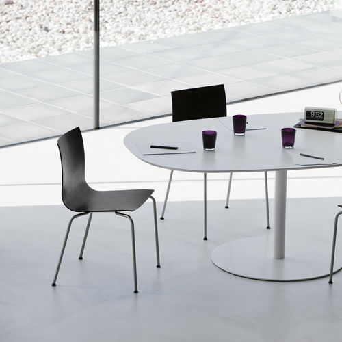 Silla contemporánea - THIN - Lapalma - de interior / de tejido / de cuero