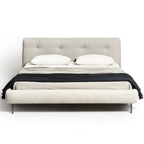 Cama de matrimonio - Imera - DePadova - contemporánea / tapizada / con cabecero alcolchado
