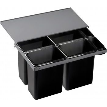 Cubo de basura para cocina - FLEXON 90/6 - BLANCO GmbH + Co KG - empotrable / de acero / contemporáneo