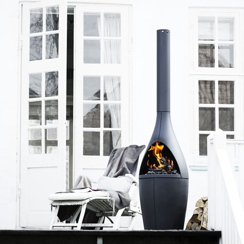Chimenea de leña - KAMINO - Morsø Jernstøberi A/S - independiente / en isla / Cara única