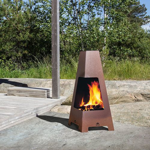 Chimenea de leña - TERRAZZA - Jøtul - de suelo / Cara única / de exterior