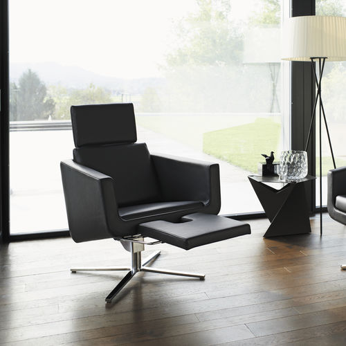 Sillón relax contemporáneo - Pavo - Frank Sitzmöbel GmbH - de tejido / de cuero / con reposapiés