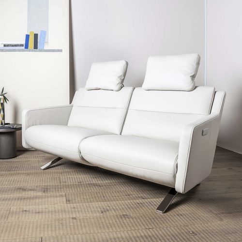 Sofá contemporáneo - Bero - Frank Sitzmöbel GmbH - de tejido / de cuero / marrón