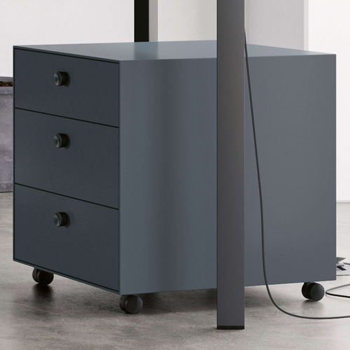 Cajonera de oficina de madera - LINK - Piure GmbH - con 3 cajones / con ruedas