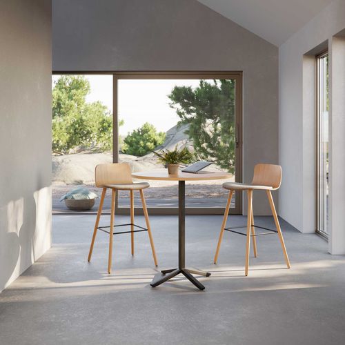 Mesa bistró contemporánea - ALKU - Martela - de material laminado / de roble / de fresno