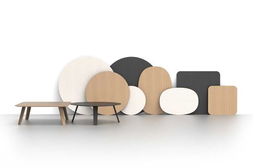 Mesa de centro de diseño escandinavo - OONA - Martela - de roble / de fresno / con base de madera
