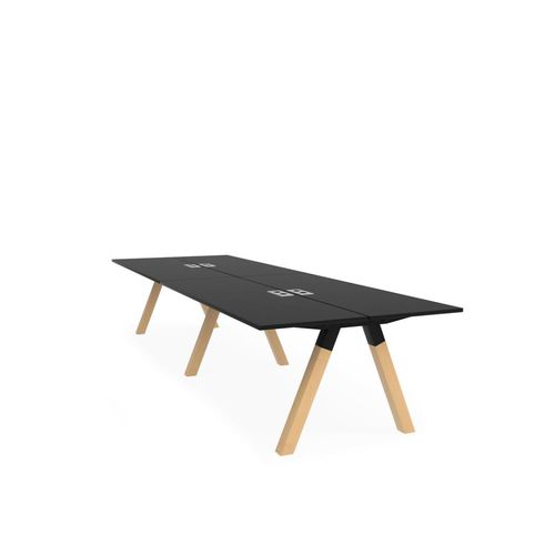 Mesa de conferencia contemporánea - FRANKIE - Martela - de chapa de madera / de fresno / de roble