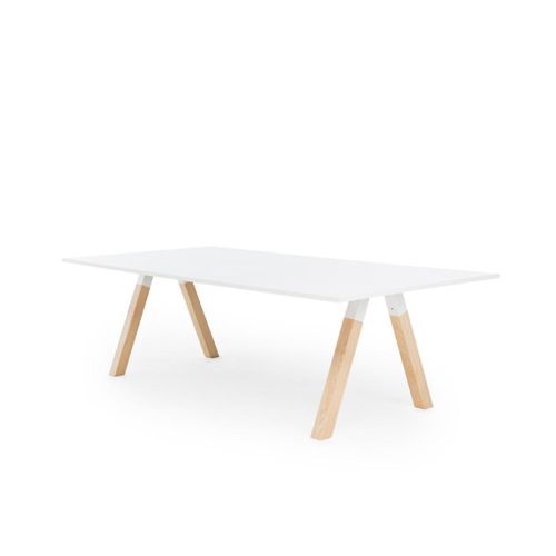Mesa de conferencia contemporánea - FRANKIE - Martela - de chapa de madera / de fresno / de roble